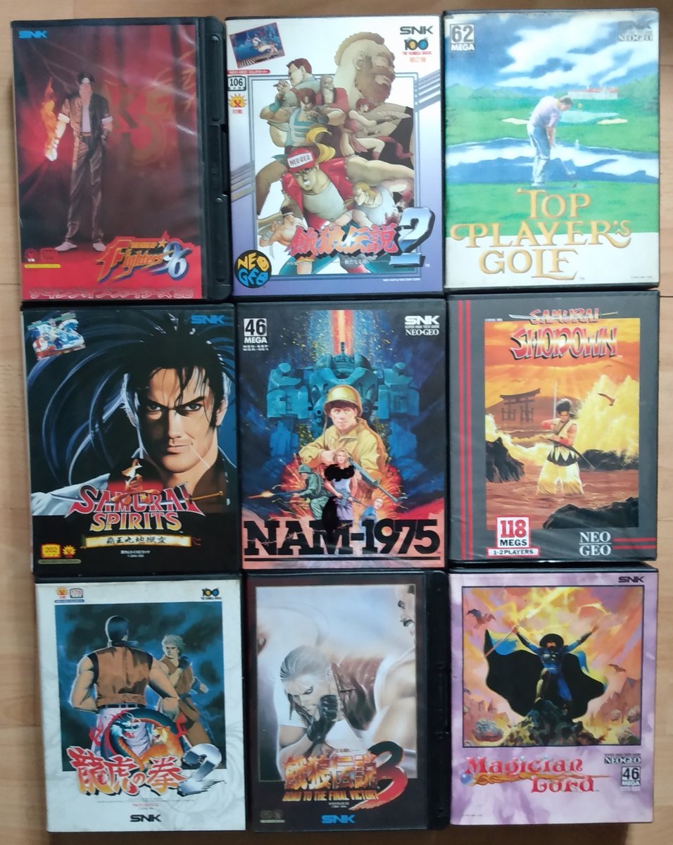 NeoGeoPockets's tweet photo. It's nice to have a mega Neo Geo AES collection, isn't it?!😎
I love all the artwork as well.
I'll be adding a few more to the collection soon...
Do you have an all time favourite #NeoGeo game?! #Retrogaming https://t.co/VJaP7H3CY6