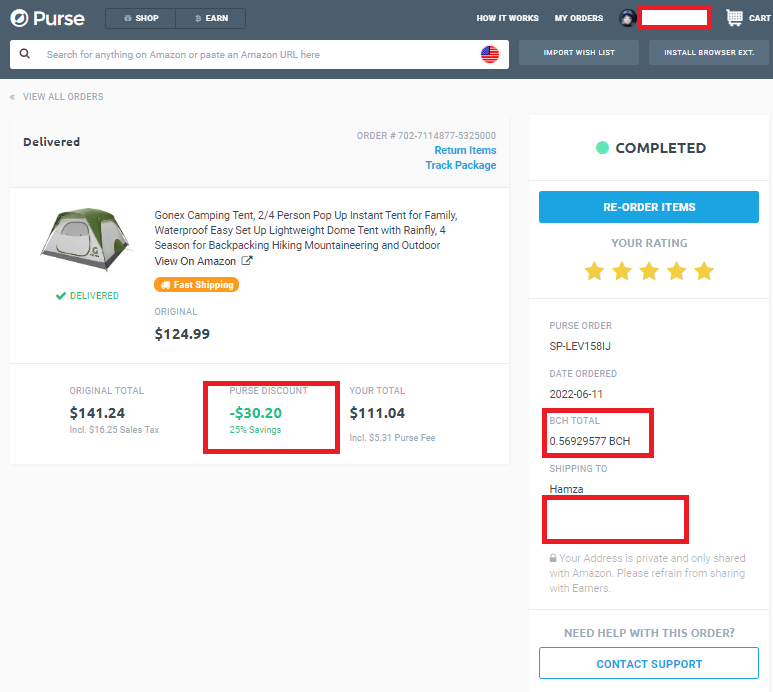 Coins4Clothes's tweet photo. Ready to go camping with this awesome Gonex Tent! Purchased with #BCH using @PurseIO for a whopping savings of 25% off regular price. Protect yourself from market volatility by using @PurseIO  + #BitcoinCash .  Plus! Save even more with @SatoshiAngels #BCH cashback campaign! https://t.co/nxNWAL9KSM