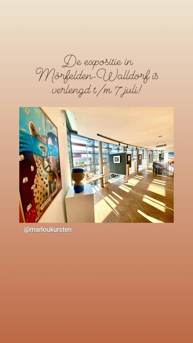 De expositie is verlengd naar 7 juli. 8 Juli gaan <a href="/Borgje/">Ingeborg Leeftink</a> en ik er weer heen om bijna alles in te pakken.
#expositie #wageningen #mörfeldenenwalldorf