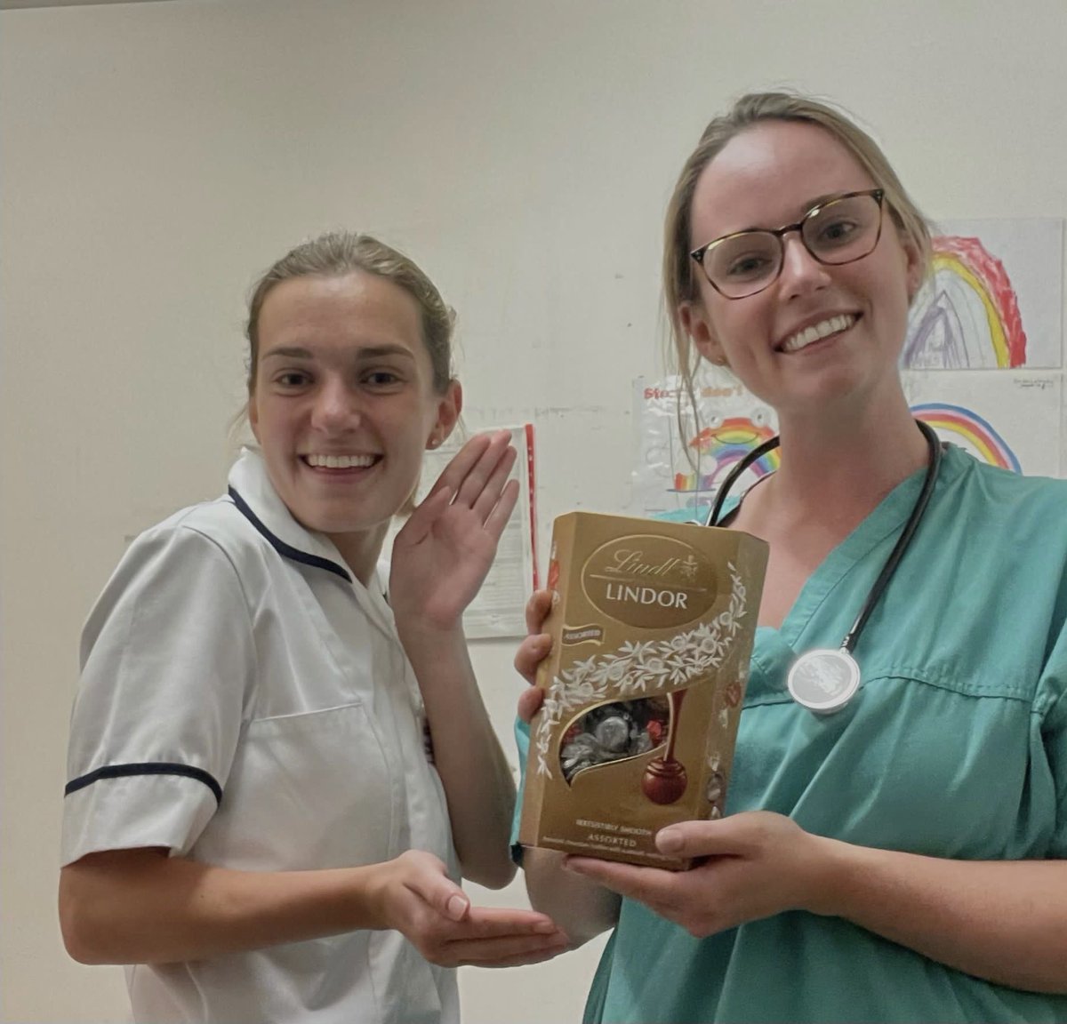 Lovely chocolate gift from one of our complex patients we helped to walk again after some nasty spinal, collar bone&amp;rib fractures, following a fall. So good to be appreciated 🤩😇! Well done Amy &amp; team! A great learning experience for our student physio Megan too! <a href="/AmySmith998/">Amy Smith</a>