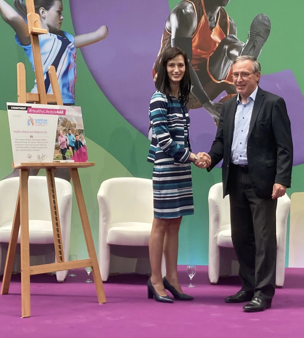 On behalf of <a href="/DobriBulgaria/">Dobromir Karamarinov</a> President of <a href="/EuroAthletics/">European Athletics</a>, I have signed a HealthyLifeStyle4All pledge with <a href="/EuSport/">EUSport</a> European Commissioner <a href="/GabrielMariya/">Mariya Gabriel</a> in Lille during the #EUSportForum