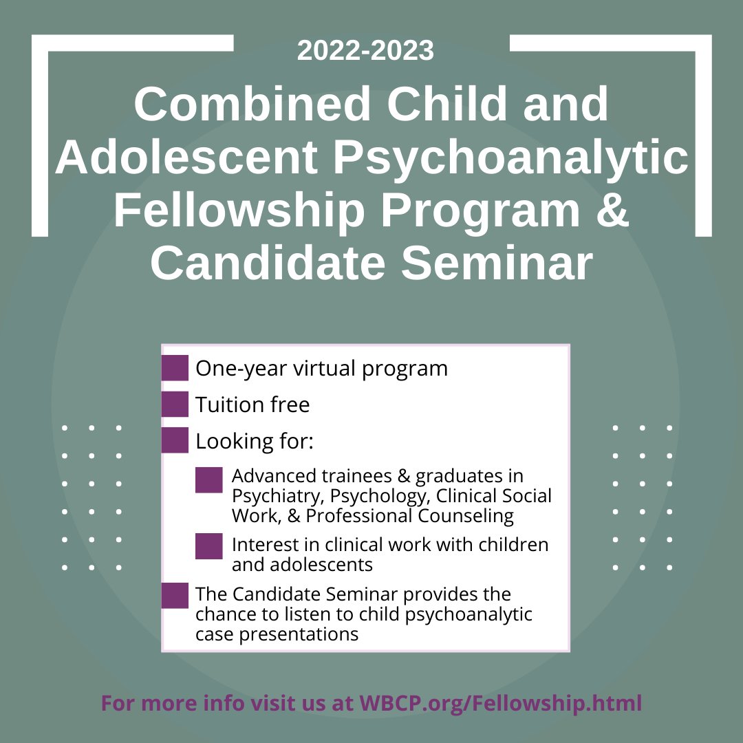 Washington Baltimore Center for Psychoanalysis tweet media