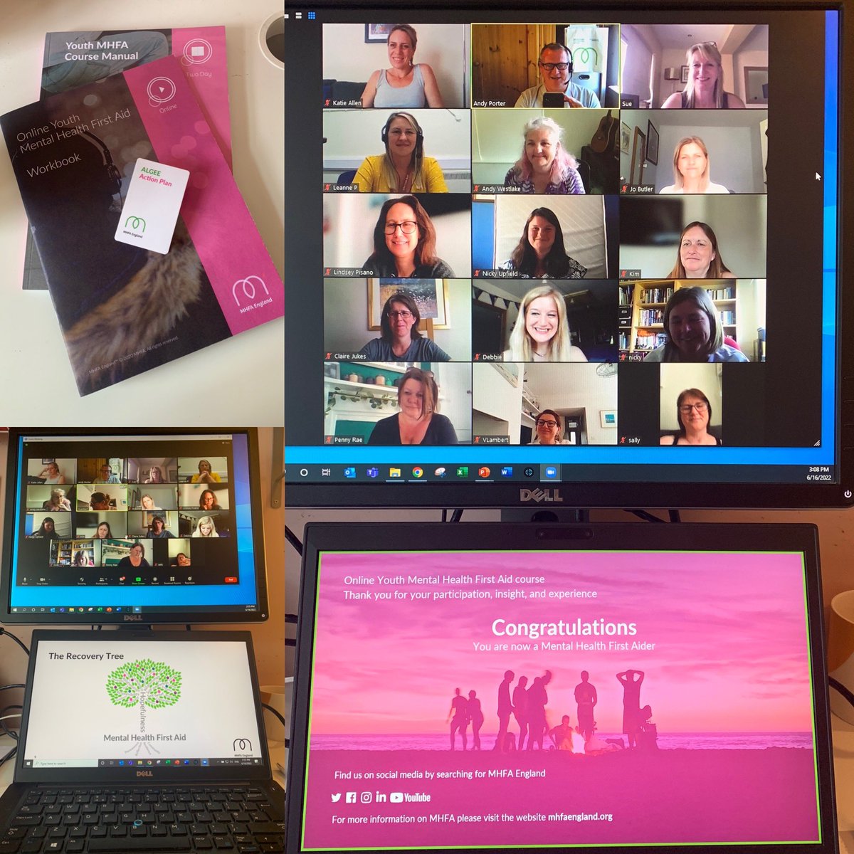 Great to spend 2 “online”days facilitating. 15 more <a href="/MHFAEngland/">MHFA England®</a> Youth First Aiders now more equipped and confident to support young people in their educational roles. O🙏to <a href="/BucksMind/">Buckinghamshire Mind</a> too #MentalHealthFirstAid
#MHFA
#EndTheStigma
#MHFAWellbeing