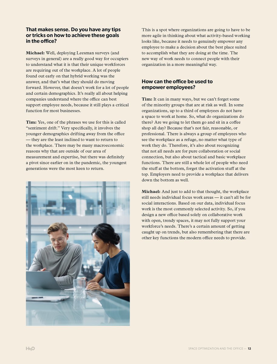 HqOapp's tweet photo. In a recent Q&amp;A with @Leesman_Index, we dive into workplace trends, the importance of workplace experience, and Leesman’s goals to empower employees ✊🙌

Learn more in our latest industry report: https://t.co/al1CHIBsHd https://t.co/4cJdYVeGdK