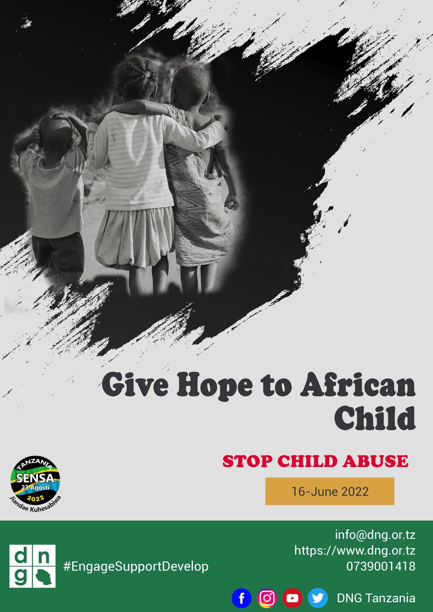 Siku ya Mtoto wa Afrika, usiwesehemu ya kukatisha NDOTO na MATUMAINI ya Mtoto!!
Mtoto ana Haki ya Kulindwa.
#PingaUkatiliDhidiYaMtotoSasa
#EngageSupportDevelop
#stopchildabuse
#ShirikishaWezeshaEndeleza