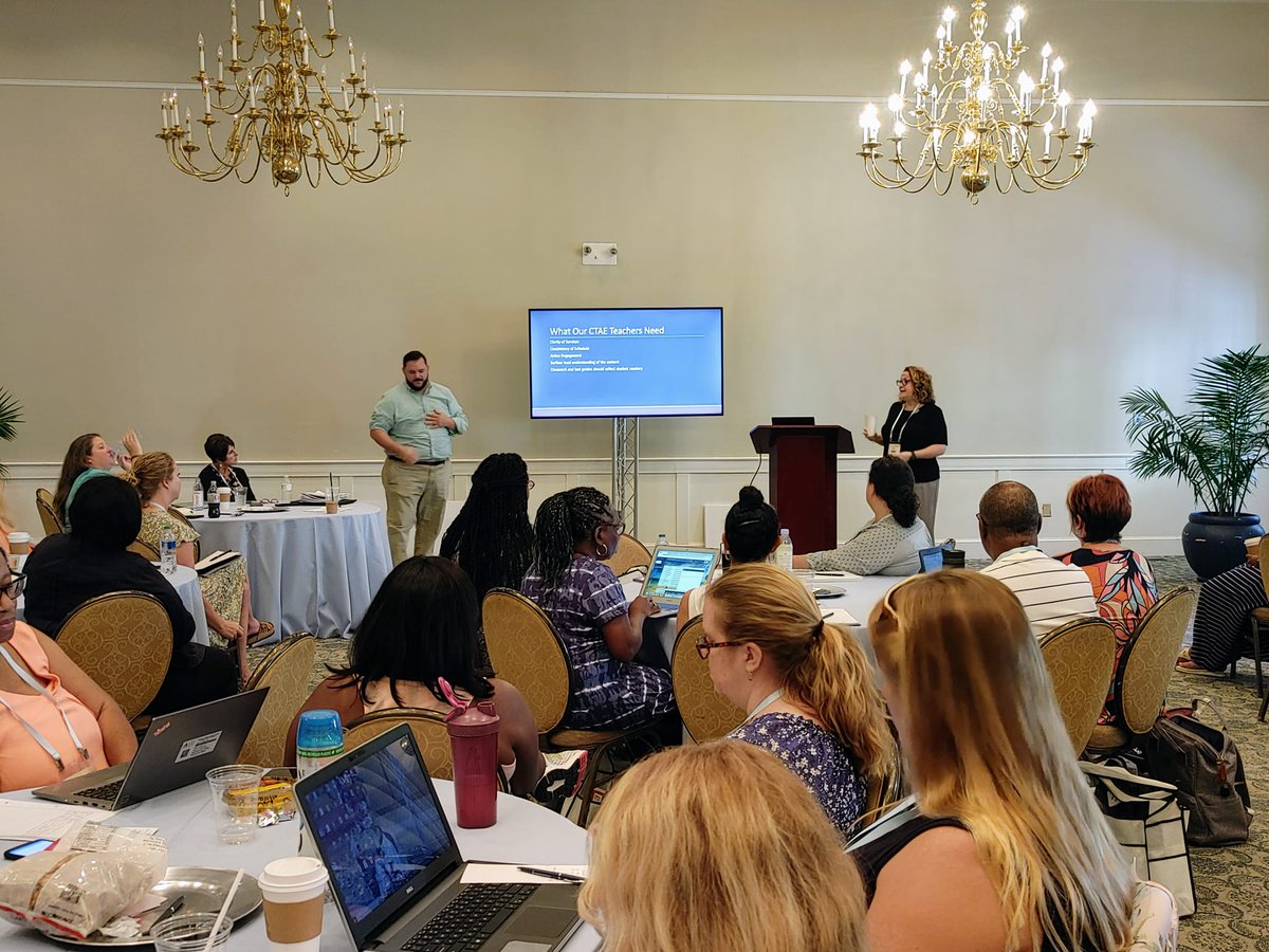 CTI Coordinators are having an awesome morning learning more ways to serve students in CTAE Classes with former CTI Coordinators Scott Greb and Lesley Naterman. <a href="/DustinDavisCTE/">Dustin Davis-Austin</a> <a href="/GACTE/">Georgia ACTE</a> <a href="/FultonCoSchools/">FultonCountySchools</a>