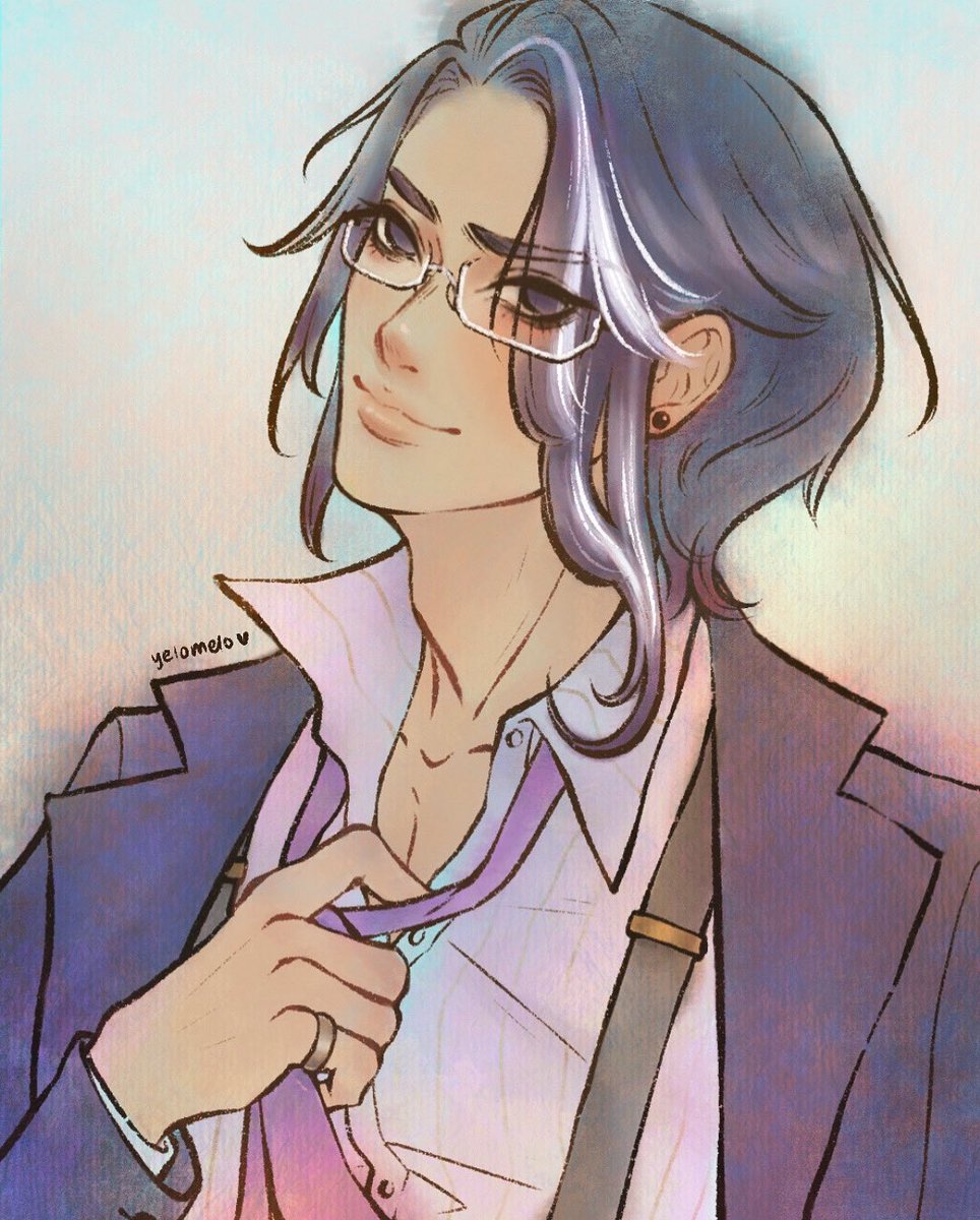 Yelomelo6's tweet photo. Fanart for a friend’s OC, trying my best to make smexy guys 🤤 #fanart https://t.co/mH59KqvveX