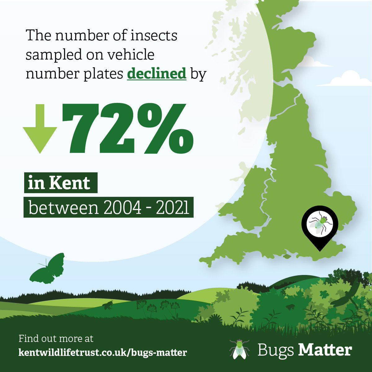 KentWildlife's tweet photo. 🚨 Insect numbers are plummeting – Get ready for #NationalInsectWeek by downloading the #BugsMatter app. Use your #splatometer to count bugs on your number plate.  🚗

Make every essential journey count and sign up today! 🕵️‍♀️

More info 👉 https://t.co/tEsTtOyyIa https://t.co/flIqxU386A