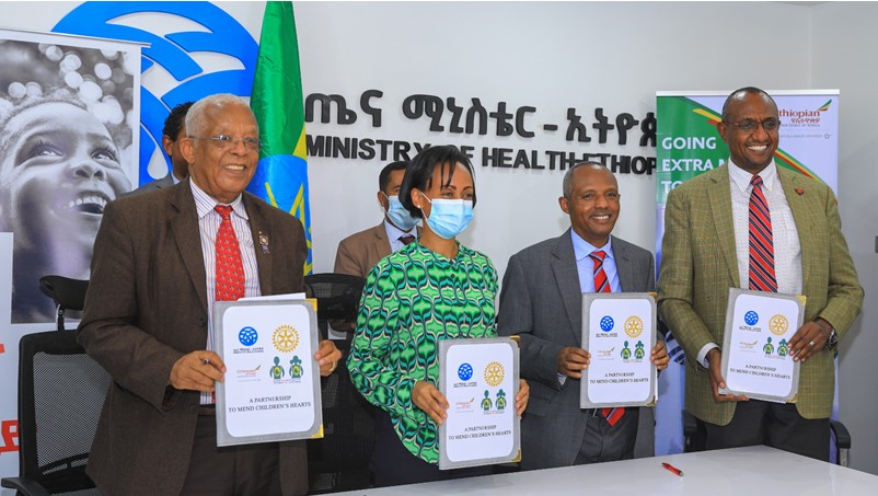 flyethiopian's tweet photo. As part of its CSR, Ethiopian has signed an MOU with @FMoHealth, The Children’s Heart Fund of Ethiopia, and Rotary Ethiopia to cover air travel costs for 100 children who will travel to India for chronic heart problem treatment and family members who will accompany them. https://t.co/fLLyWMvzNY