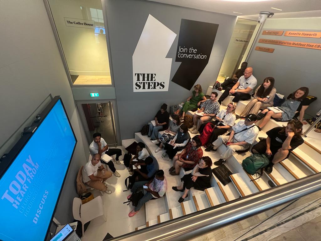 A full room despite the heat! Thank you for joining us for the first in-person event hosted by the Deocolonising design coalition. 

#DecolonisingDesign