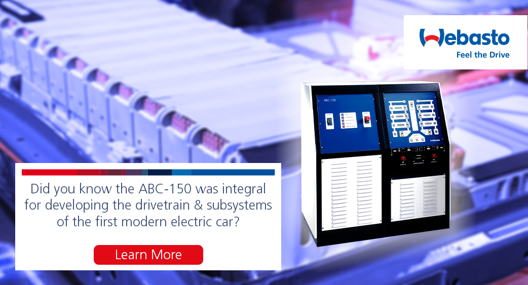 Did you know Webasto's ABC-150 was originally developed to support the design and development of the drivetrain and subsystems of the GM Impact? The ABC-150 now holds the worldwide standard for the testing of advanced batteries, fuel cells, and more. hubs.ly/Q01cCLsv0