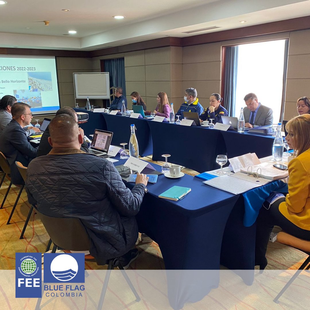 ACODALCOLOMBIA's tweet photo. En estos momentos se llevan a cabo la Reunión de Jurados Nacionales de Bandera Azul con la participación de: @minambientecol, @minvivienda, @mincomercioco, @UNGRD, @FCEIColombia , @ccoceano, @cotelcolombia y @asotelca #programablueflag #playas #ambiente https://t.co/1hqEoA2oQF