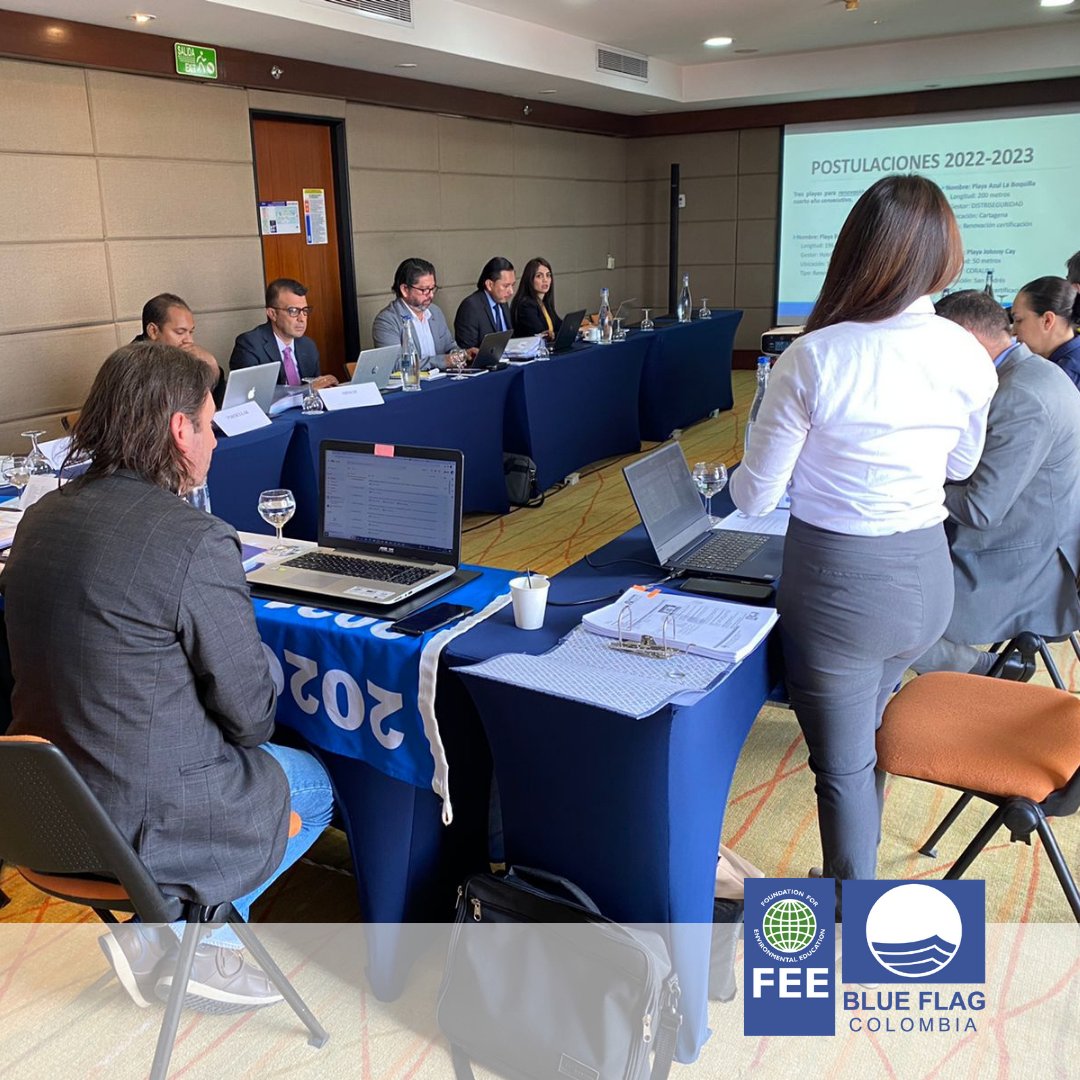 ACODALCOLOMBIA's tweet photo. En estos momentos se llevan a cabo la Reunión de Jurados Nacionales de Bandera Azul con la participación de: @minambientecol, @minvivienda, @mincomercioco, @UNGRD, @FCEIColombia , @ccoceano, @cotelcolombia y @asotelca #programablueflag #playas #ambiente https://t.co/1hqEoA2oQF