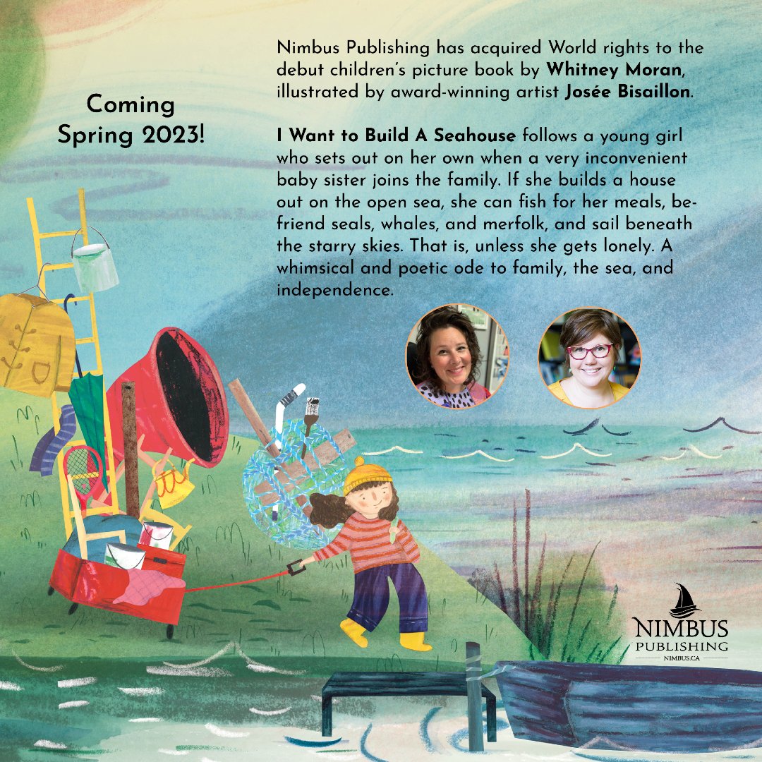 We are so excited to announce a new title from two faces you may recognize! 'I Want to Build a Seahouse' by Whitney Moran and featuring art from Josée Bisaillon will be here in Spring 2023 🌊