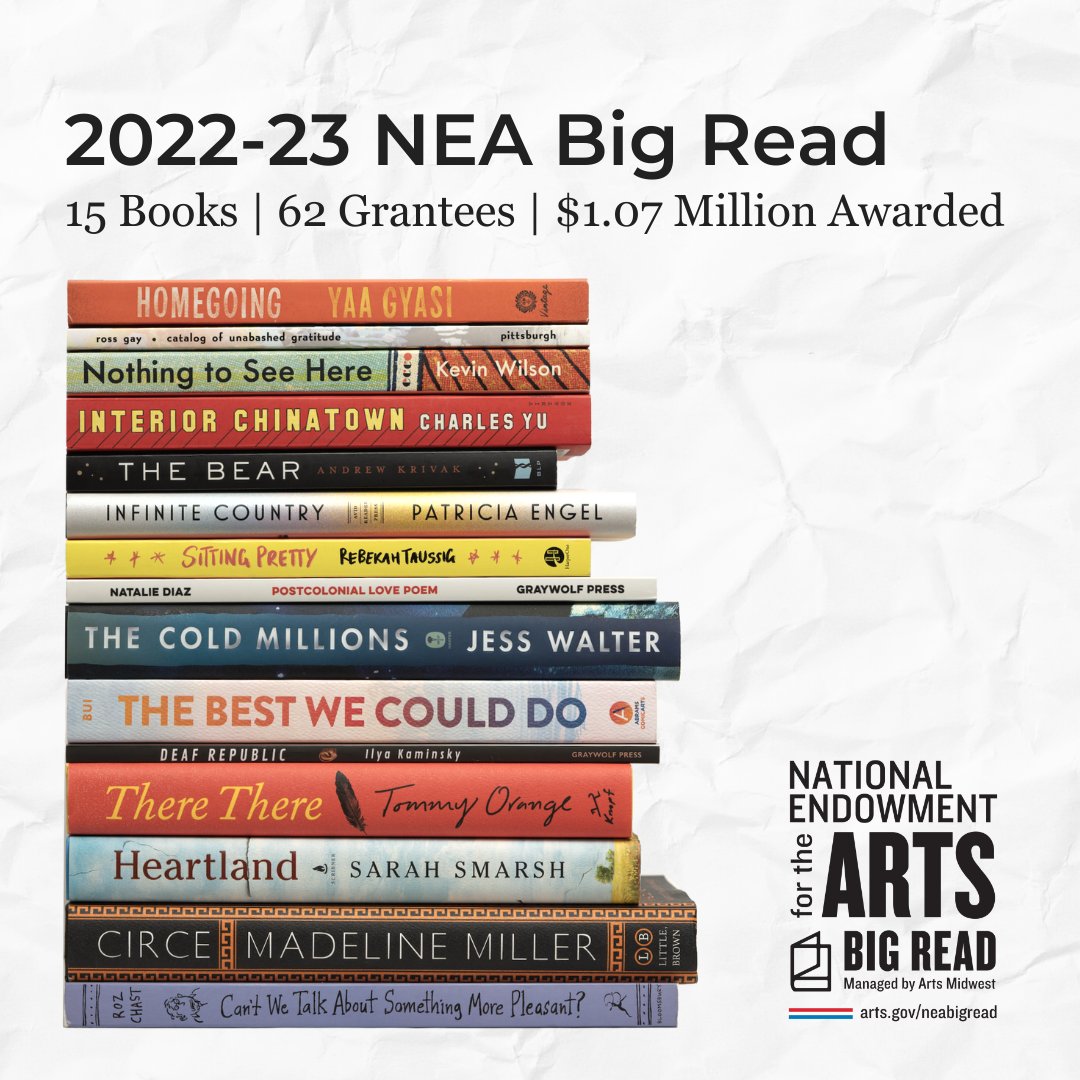 Maryland State Arts Council (@mdartscouncil) on Twitter photo Congrats to the 2022-23 <a href="/NEABigRead/">NEA Big Read</a> grant recipients! We are excited to share that Maryland Public Television <a href="/marylandpubtv/">Maryland Public Television</a> was awarded $20,000 & will be reading Catalog of Unabashed Gratitude in the coming year! @NEAArts <a href="/ArtsMidwest/">Arts Midwest</a> For more info: arts.gov/news/press-rel… Congrats to the 2022-23 <a href="/NEABigRead/">NEA Big Read</a> grant recipients! We are excited to share that Maryland Public Television <a href="/marylandpubtv/">Maryland Public Television</a> was awarded $20,000 & will be reading Catalog of Unabashed Gratitude in the coming year! @NEAArts <a href="/ArtsMidwest/">Arts Midwest</a> For more info: arts.gov/news/press-rel…