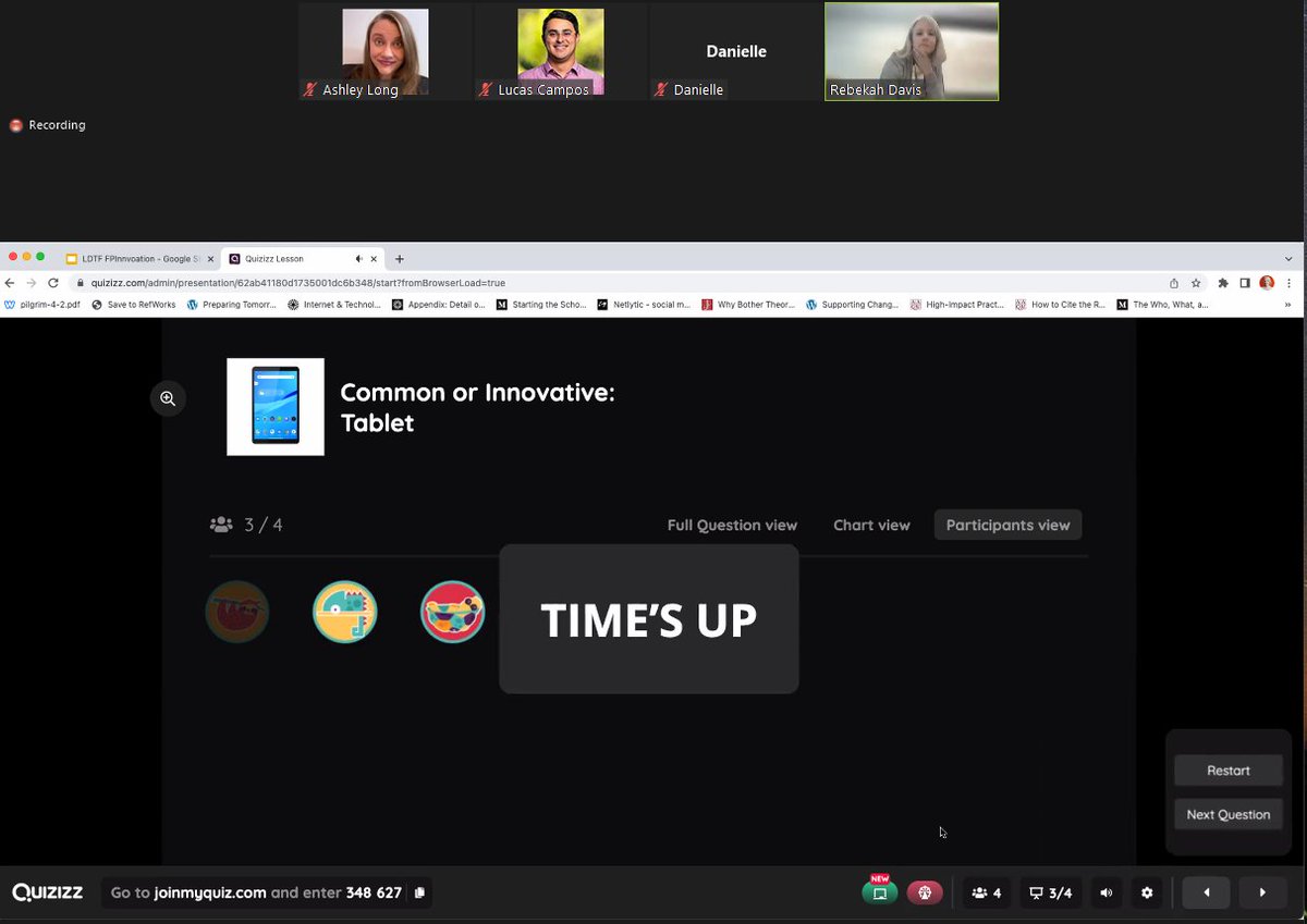 msidlt's tweet photo. Enjoying an interactive quiz in the breakout session Future Proof Tech Use with Rebekah Davis from NC State! 

 #ldtf22 https://t.co/v4Fv1KIma1