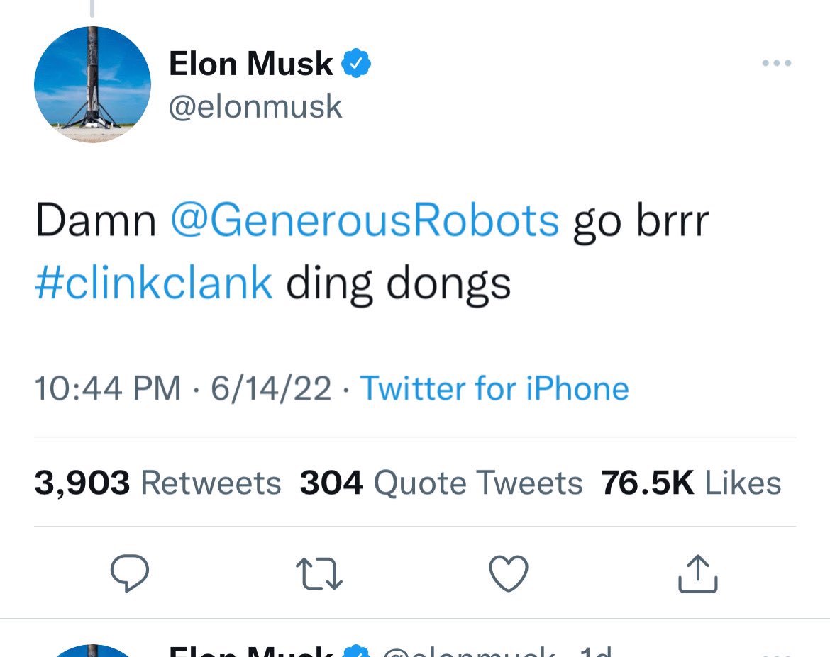 GM dingdongs say it back!! 
#ClinkClank