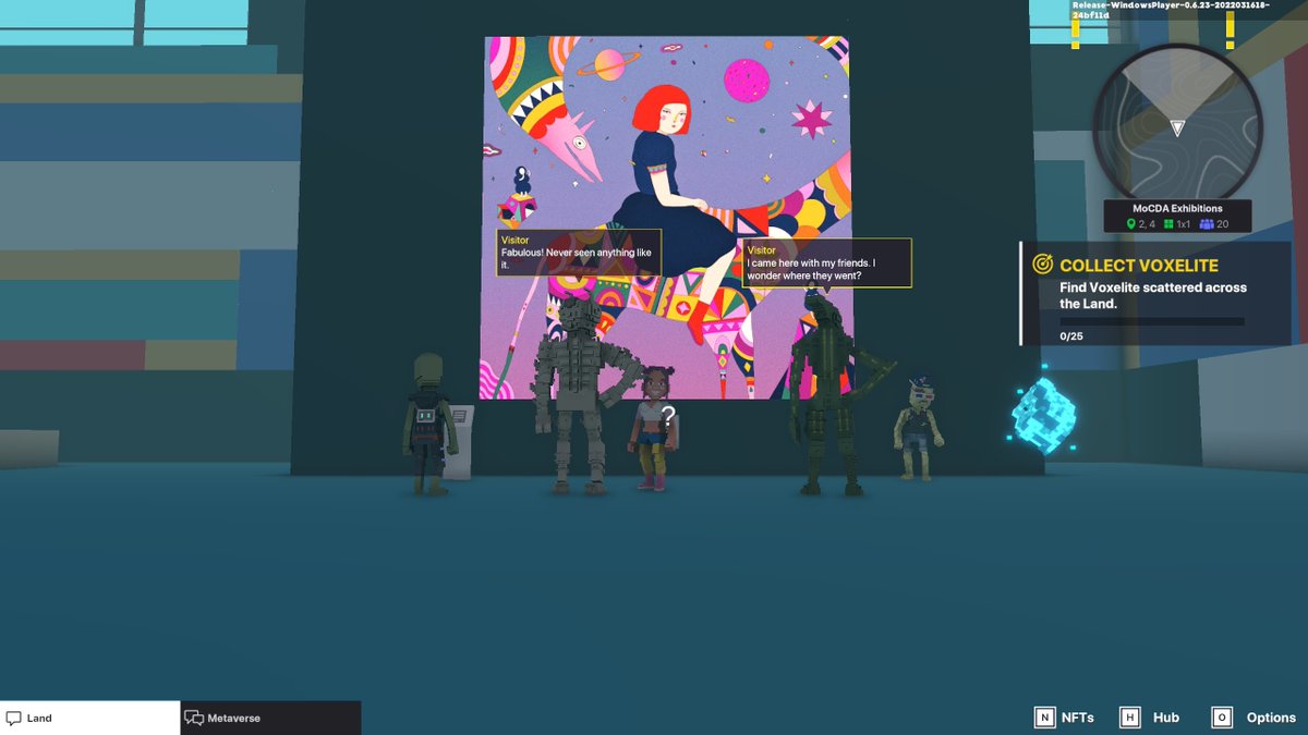 Bowniemonte's tweet photo. @TheSandboxGame @MOCDA_ I just participated in the #TheSandbox weekly contest for a chance to win 200 mSAND! Here is my favorite piece from the exhibition, check out my screenshot below!
👇 https://t.co/uM1X8AMOIo