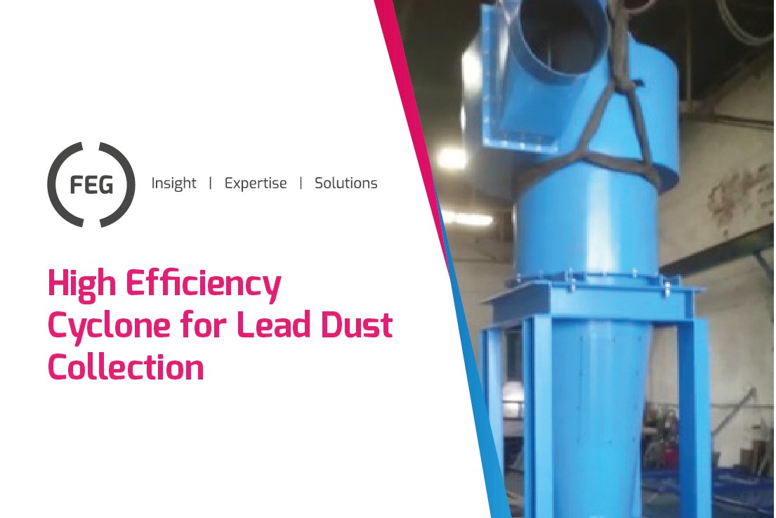 FEG_global's tweet photo. Our client needed to collect lead dust close to a machine prior to the air entering the main filtration system.

We designed a high-efficiency cyclone to fit in the required footprint, match the machine access equipment, but with no excess resistance.

#engineering #extraction https://t.co/cb1j0u6InJ