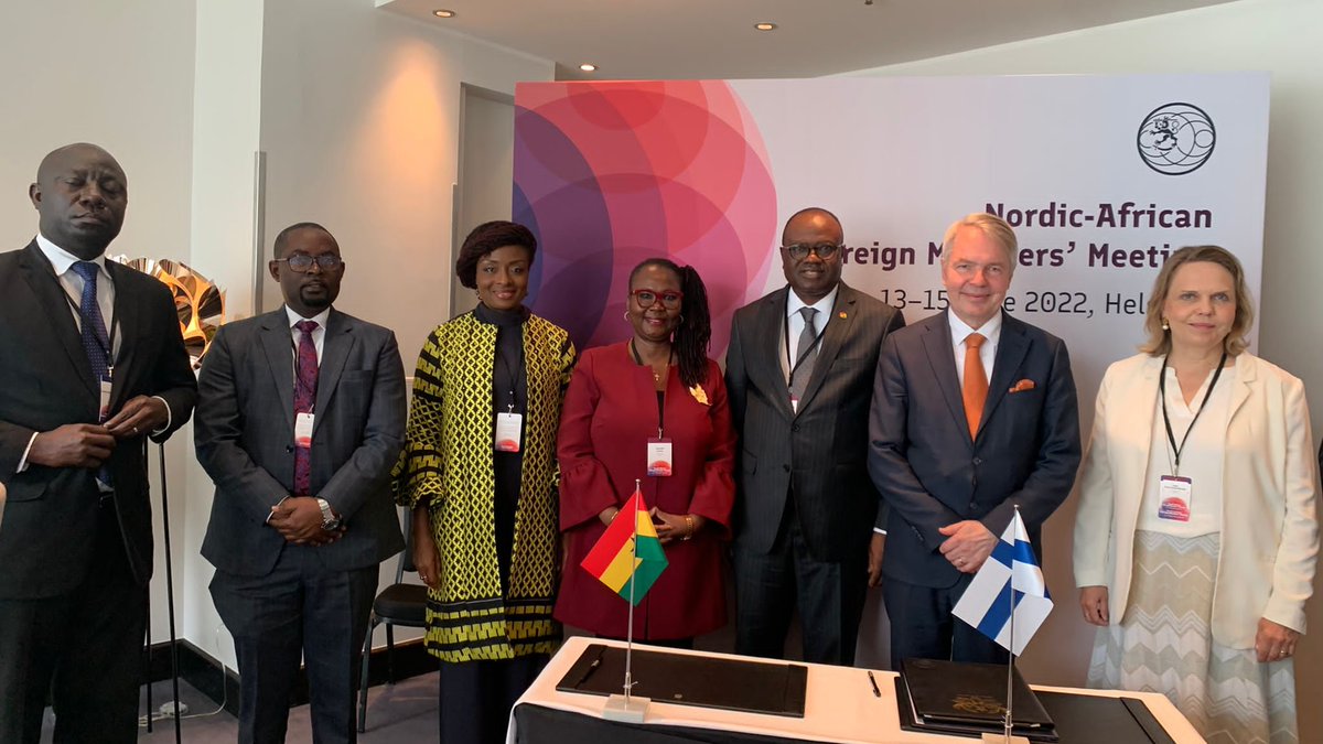 Sarpong_KA's tweet photo. Ghana and Finland signed an MoU in Helsinki, Finland to establish political consultations. https://t.co/RCSuexYBBI