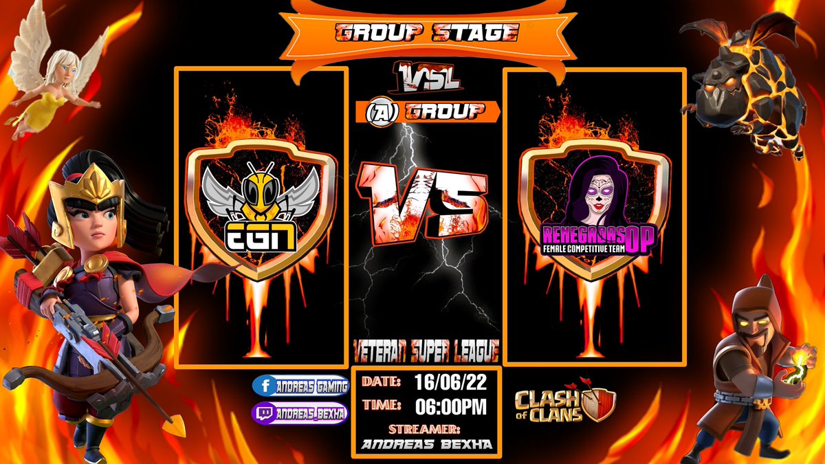 💥Jueves de <a href="/Vet_Sup_Leag_/">Veteran Super League</a> 💥
🟡Enfrentamiento de mis 🐝
🐝<a href="/EGNesports/">EGN Esports</a> 🆚
🟣Mis ☠️<a href="/RenegadasOp/">✨𝐑𝐞𝐧𝐞𝐠𝐚𝐝𝐚𝐬 𝐎𝐩☠️</a> 🟣
⏳6pm🇲🇽
Esto estará 💥
Los espero en mi página 👇🏽
🔵m.facebook.com/andreasbexha22/
🟣 twitch.tv/andreas_bexha