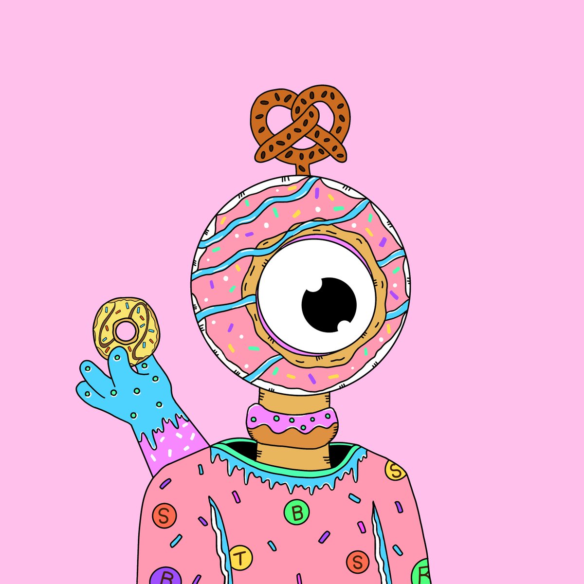 save_the_blind's tweet photo. Today's STB🥨

SaveTheBlind_PFP #18  Donut STB 🍩

linktree for more information👀

#NFTs #KNFT #knftsz #opensea #NFTCommunity #nftart https://t.co/kkQdNNebT7