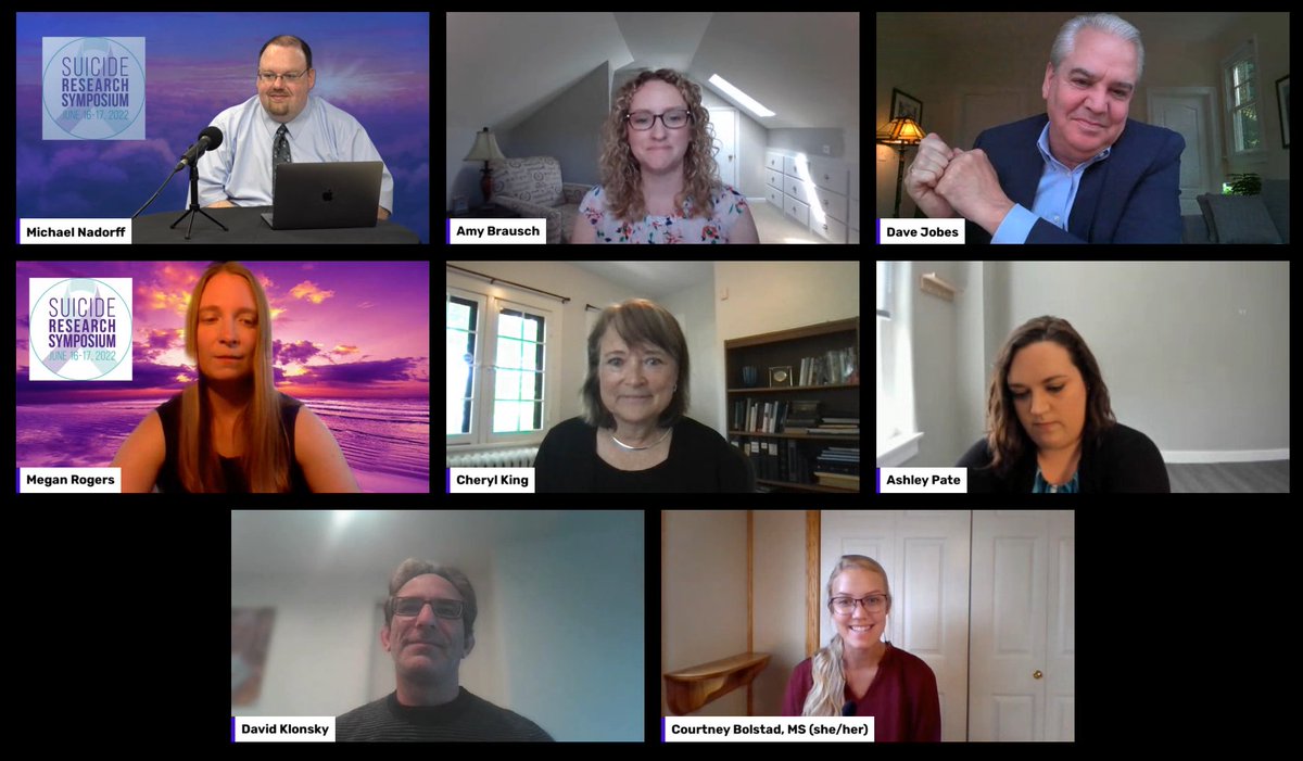 Great to see so many #suicideprevention rockstars for the #SRS22. Thank you <a href="/megan_l_rogers/">Megan Rogers, PhD</a> <a href="/amybrausch/">Amy Brausch, PhD</a> <a href="/KlonskyLab/">E. David Klonsky</a>  <a href="/lab_jobes/">Jobes' Lab</a> <a href="/MRNadorffPhD/">Michael R. Nadorff, Ph.D.</a> Cheryl King and others for pulling this together. 1500+ registrants. Registration is FREE and still open: suicideresearchsymposium.com
