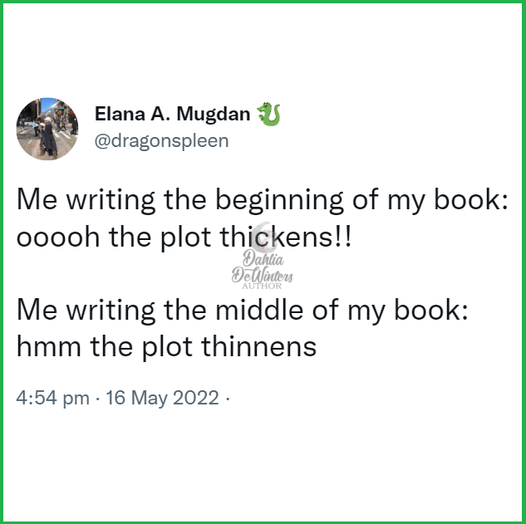 This happens waaaaay too often.  How do you keep the middle of your book from sagging?
.
.
.
.
.
.
#amwriting #amwritingfiction #twitterauthor #writingcommunity #dahliadewinters #romanticfiction #dahliadwrites #writerslife #wocinromance  #indieauthors #momwriter #instaauthor #bla