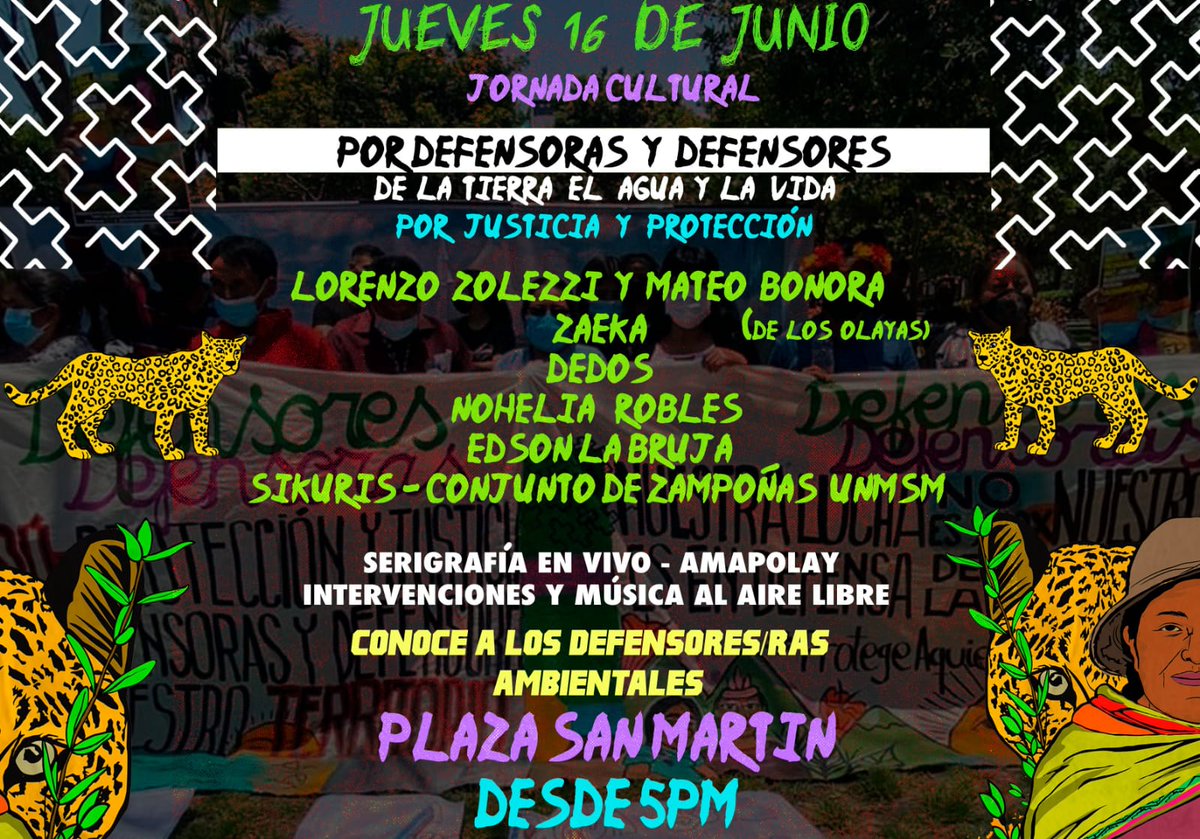 RDefensores's tweet photo. 👨‍🌾👩‍🌾 Ya se inició el segundo día del Encuentro Nacional de Defensores/as con la evaluación de los participantes sobre el 1er día del encuentro
▶️Hoy se realizará la velada cultural desde las 5 pm 
📌 Plaza San Martin
Únete a los defensores y defensoras
#JusticiaParaDefensores 🙌 https://t.co/qPvttYtaTr