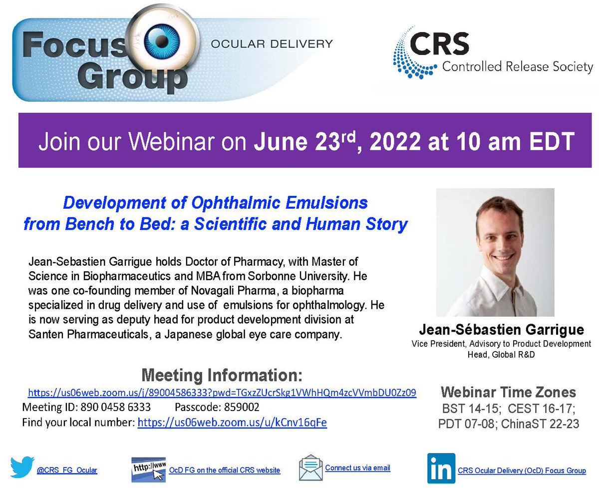 Crystal Shin (@shincrystalized) on Twitter photo CRS OcD FG Webinar Alert!
Join us on Thursday, 6/23 at 10 am EDT! 
Link to join:tinyurl.com/4se83duz CRS OcD FG Webinar Alert!
Join us on Thursday, 6/23 at 10 am EDT! 
Link to join:tinyurl.com/4se83duz