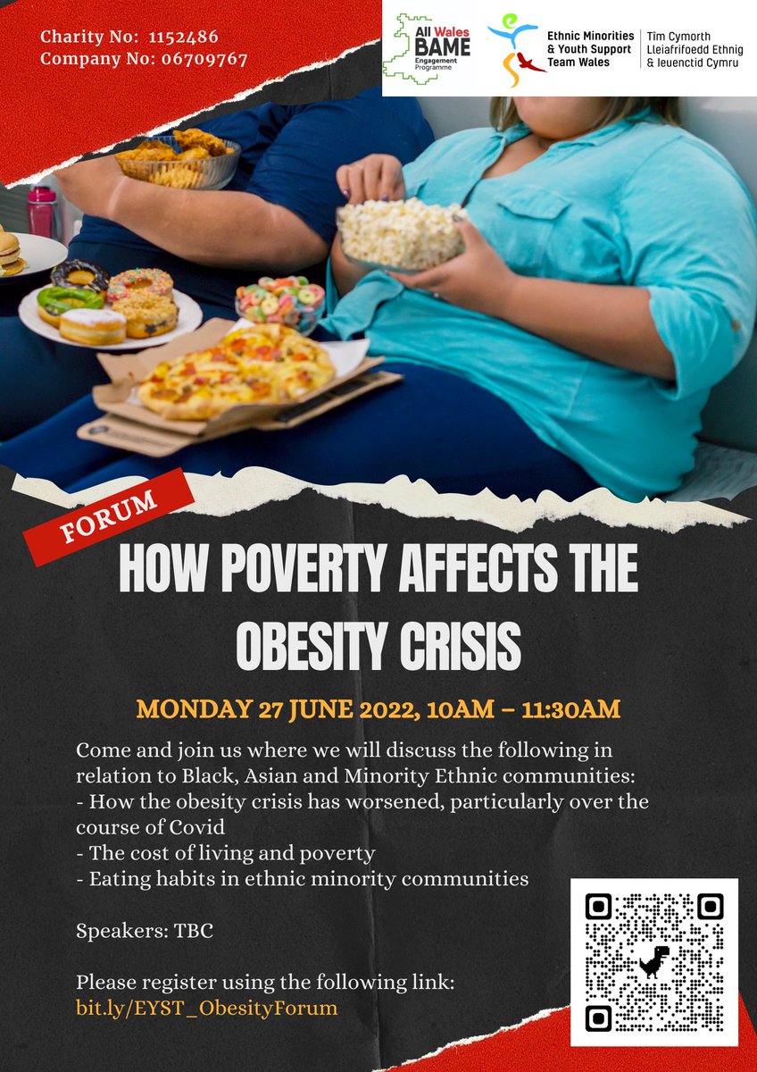 🔜📢 FORUM: HOW POVERTY AFFECTS THE OBESITY CRISIS
Mon 27 June, 10-11:30am
Cost of living 📈
Poverty 📈
Obesity 📈
As the cost of living soars, is it possible to navigate a healthy lifestyle on a low budget? Join us to discuss on the 27th June!
📌 RSVP: bit.ly/EYST_ObesityFo…