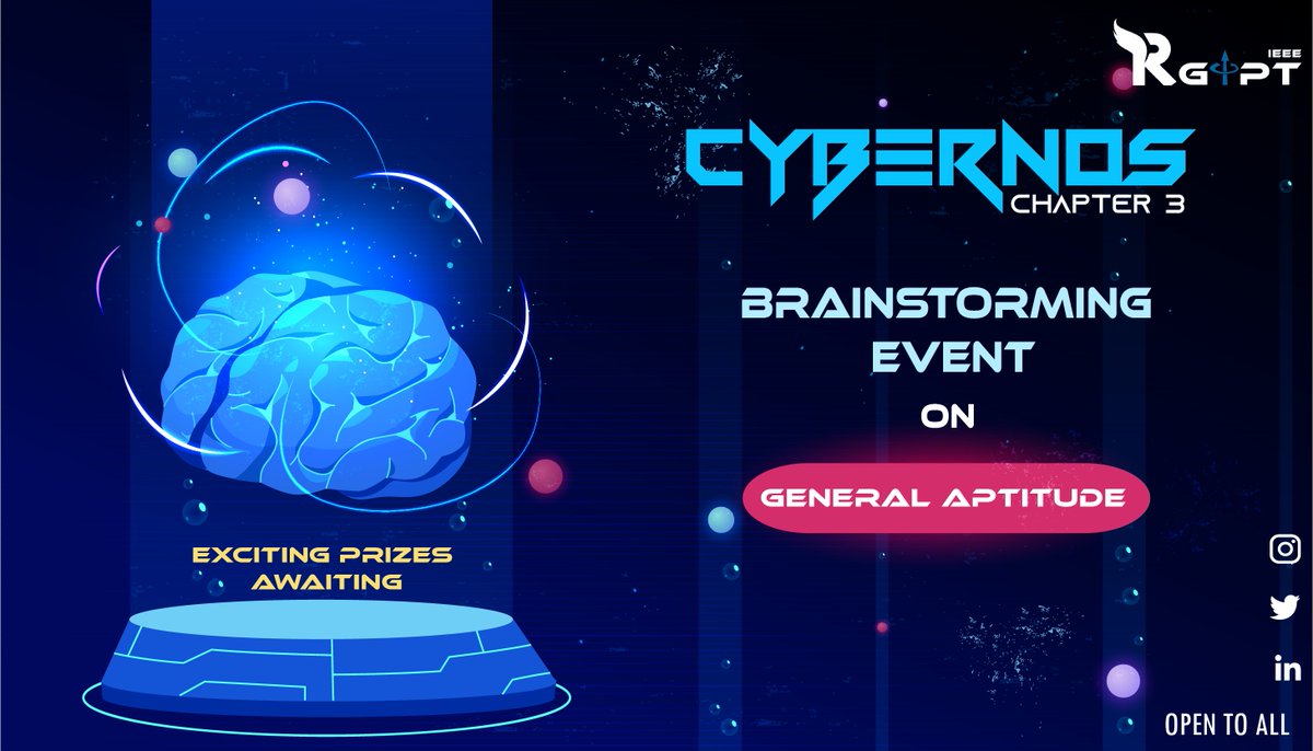IRgipt's tweet photo. Hear all! Hear all! Everyone is invited to the exciting CYBERNOS special event organized by us at IEEE RGIPT SB on 20th June. 
The event is gonna be a general aptitude test and prizes are to be won! enjoy this fun filled event.

Thanks and regards
IEEE RGIPT SB
#rgipt #ieee https://t.co/ZNxq6w9Dxw