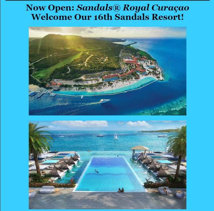 The 16th Sandals Resort, #sandalsroyalcuracao is now Open!
Contact @DestWithChar For Details.
destinationswithcharacter.com

@OrlParkNews @DPARKRADIO @Attractions @TheUGseries @FamilyTravAssoc @skubersky @CarlyCaramanna @SkyAdventBlog @OrlandoParkStop @OnAirWithKimber @donkortajr