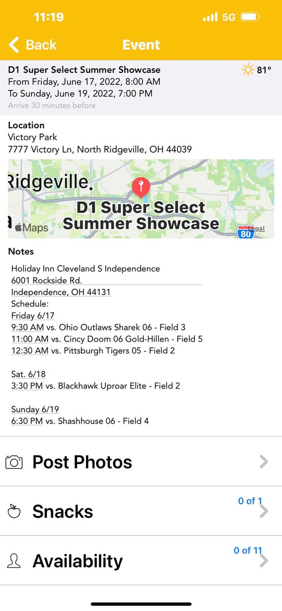 abbiee2323's tweet photo. schedule for this weekend!! @Gannon_Softball @SRU_Softball @SHUgriffinsSB @JuniataSoftball @ClarionSoftball @HurstSoftball https://t.co/qy0iBvWSdp