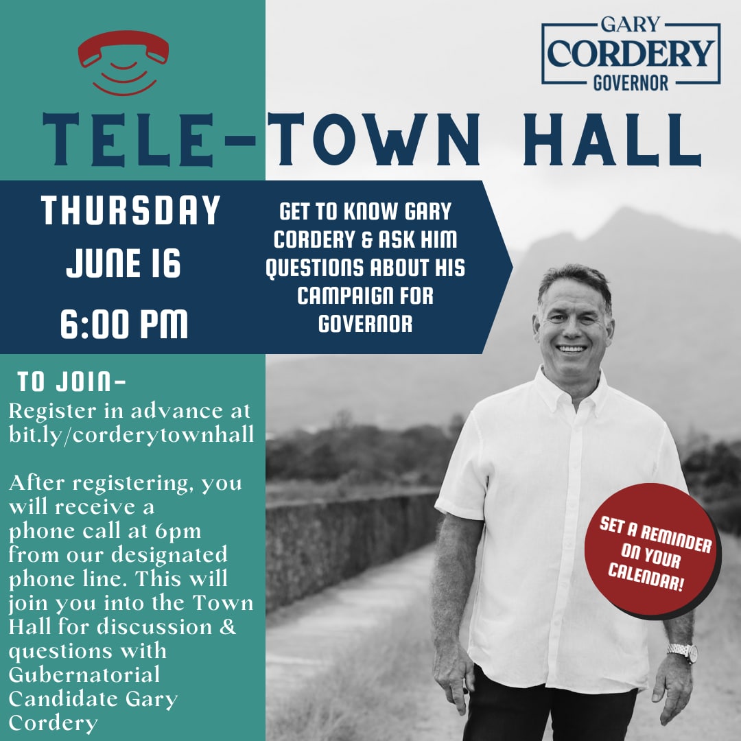 GaryforGovernor's tweet photo. Tonight is our first Tele-Town Hall. 6pm HST. Go to https://t.co/PNsyUFoTFq to sign up and join the call. Call you later! https://t.co/pfpD73sgs3
