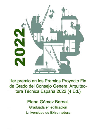 Tad3Lab's tweet image. Nuestra alumna Elena Gómez Bernal de @EPCC_Unex  ha recibido el 1er premio en los Premios Proyecto Fin de Grado del Consejo General Arquitectura Técnica de España. Es una alegría y una satisfacción para la UEx contar con alumnos con este talento
Estamos muy orgullos 👏👇👇👏