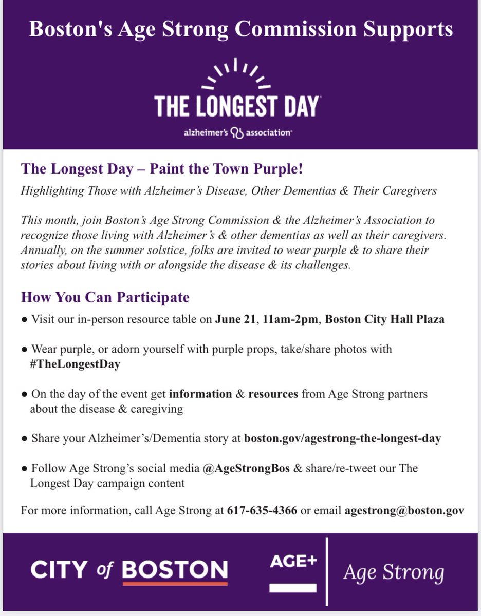 Mel_B_inBoston's tweet image. Join @AgeStrongBos in honoring The Longest Day on June 21, when we celebrate the summer solstice, the day with the most light, to fight the darkness of Alzheimer’s. @alzassociation