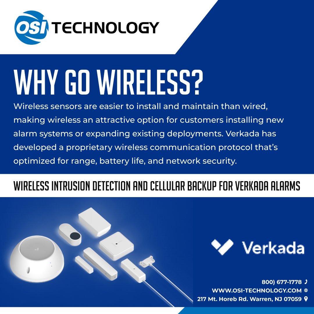 OSITechnology's tweet photo. Stayed protected with our new wireless alarms! 

#osi #tech #verkada https://t.co/3WC9xjhwyP