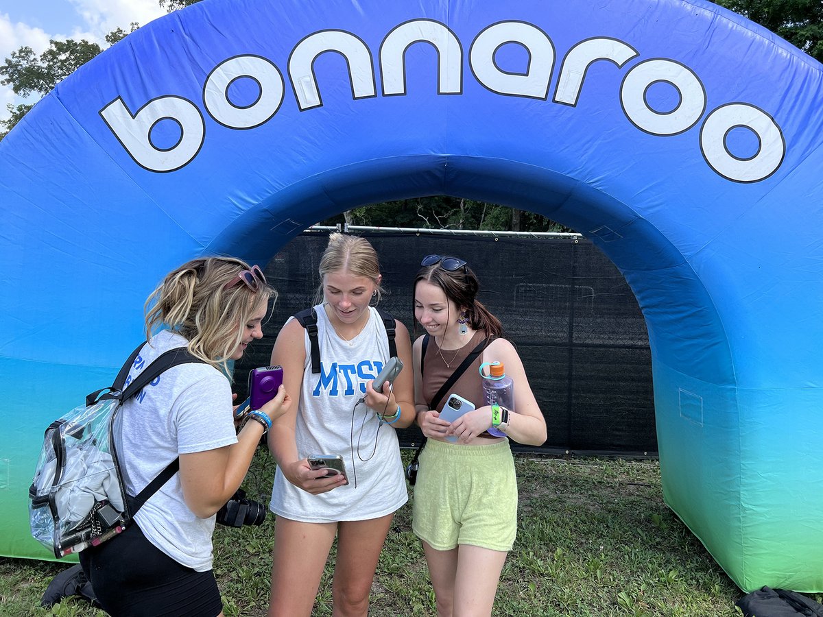 MTSU's tweet photo. @MediaCollegeMT students are @Bonnaroo the next four days running cameras, telling stories and getting valuable hands-on experience for the future! #trueROO #trueBLUE #bonnaroo https://t.co/F21NRAfYDM