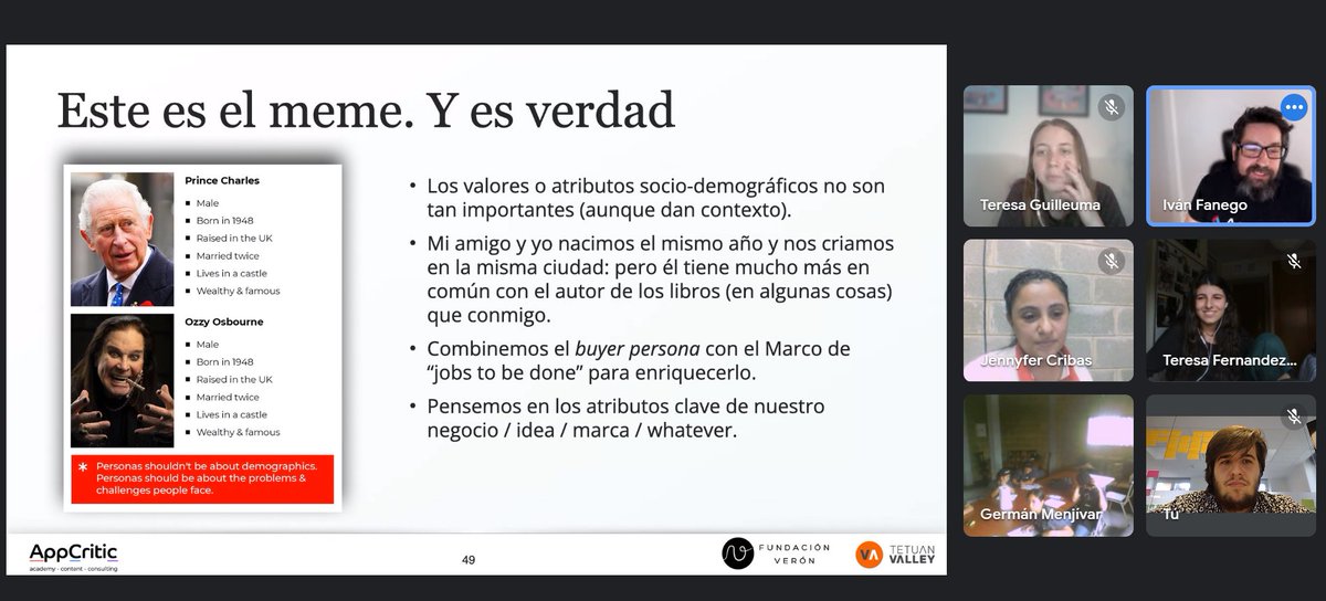 AppCriticPro's tweet photo. Un meme como forma de explicar la forma correcta de hacer y usar un 'buyer persona'. 

Así es @Fanego y así es @AppCriticPro.

Una clase que damos a los alumnos de @tetuanvalley y @FundacionVeron. https://t.co/JEkhqxePo5