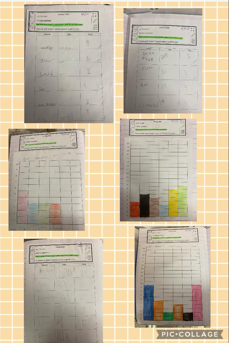YsgolBrynCollen's tweet photo. Dosbarth Brenig and Tegid have been data collecting this week, finding out everyone’s favourite rainforest animal and creating a block graph #numeracy #tallychart 🐍🦥🐒🤯 https://t.co/29q5bte3Mj