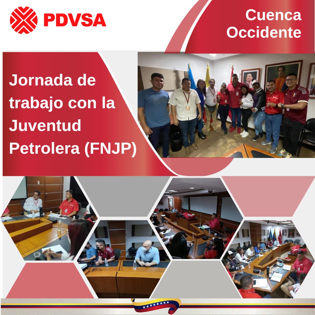 RodriguezDEPOcc's tweet photo. La autoridad única de la Cuenca Occidente de PDVSA, Ricardo Rodríguez, se reunió con el Frente Nacional de la Juventud Petrolera, Gasífera y Petroquímica (FNJP), y su Coord. Nacional Johan Carmona con el fin de articular esfuerzos a favor de los trabajadores. #NosotrosVenceremos https://t.co/ELRjRRVE9i