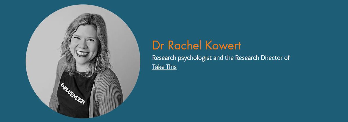 Announcing our first Keynote Speaker!

<a href="/DrKowert/">Dr. Rachel Kowert</a> is the Research Director <a href="/TakeThisOrg/">Take This</a> 
Join us 6th September for her talk:
"Moving beyond the MMORPG years: A retrospective look at research innovation in game studies"

📎 Abstract: iggi2022.org/speakers