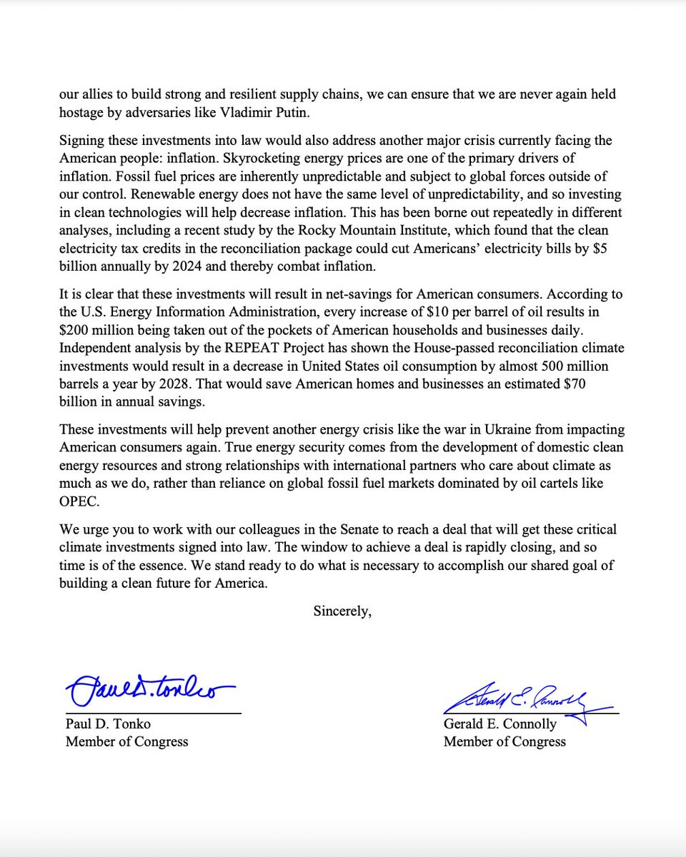 LCVoters's tweet photo. NEW: 175 members of the House Democratic Caucus have signed onto a letter urging @POTUS to do everything in his power to pass desperately-needed investments in clean energy, jobs, and justice.
 
We can’t afford to miss this moment. #ClimateCantWait https://t.co/r53BDh7UB8