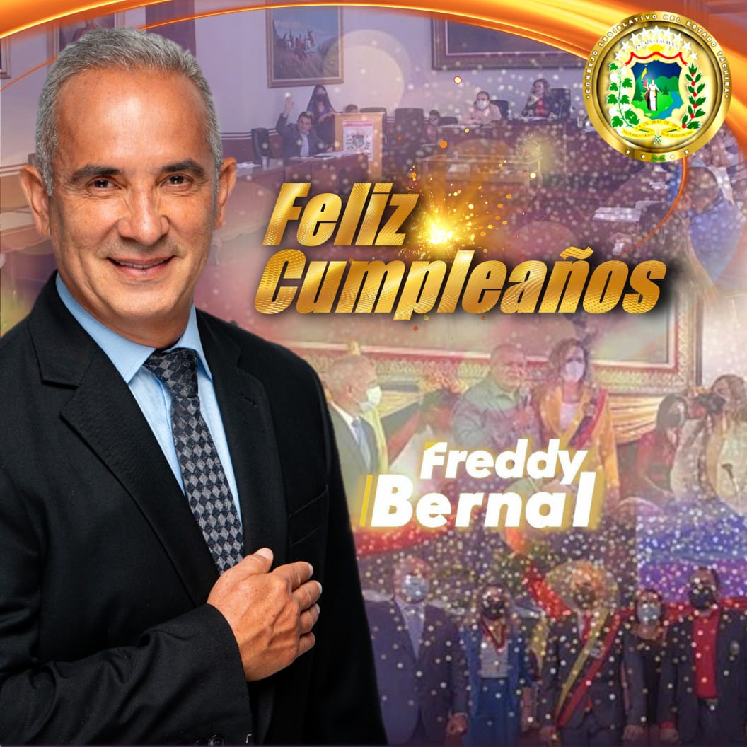 Desde mi corazón envío una felicitación, por arribar a un año más de vida, a nuestro Líder Político, Vicepresidente Territorial del <a href="/PartidoPSUV/">PSUV</a> y Gobernador del estado <a href="/FreddyBernal/">Freddy Bernal</a> 

Dios le derrame bendiciones abundantes para seguir amando al Táchira

¡¡¡FELIZ CUMPLEAÑOS!!!
