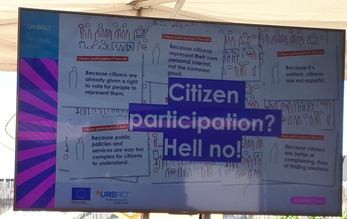 <a href="/AcnActive/">Active Citizens network</a> had the opportunity to share its insights and its experimentations with the <a href="/URBACT/">URBACT</a> community « involving citizens is not difficult but city administrations need to go outside their city hall and meet citizens in public space » @cgouache  #urbactfest @SDS_lab
