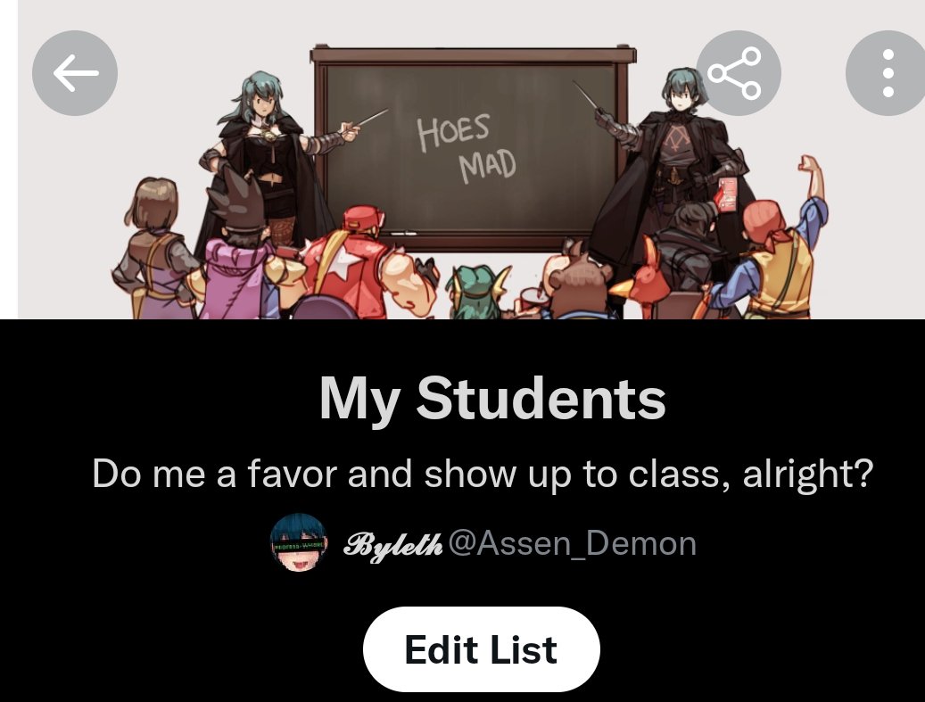 Reminder that if you're not on the list and want to be, feel free to ask! I always like to see more students!