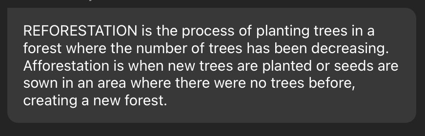 Reforestation vs Afforestation
So many ways to create wealth from the soil!