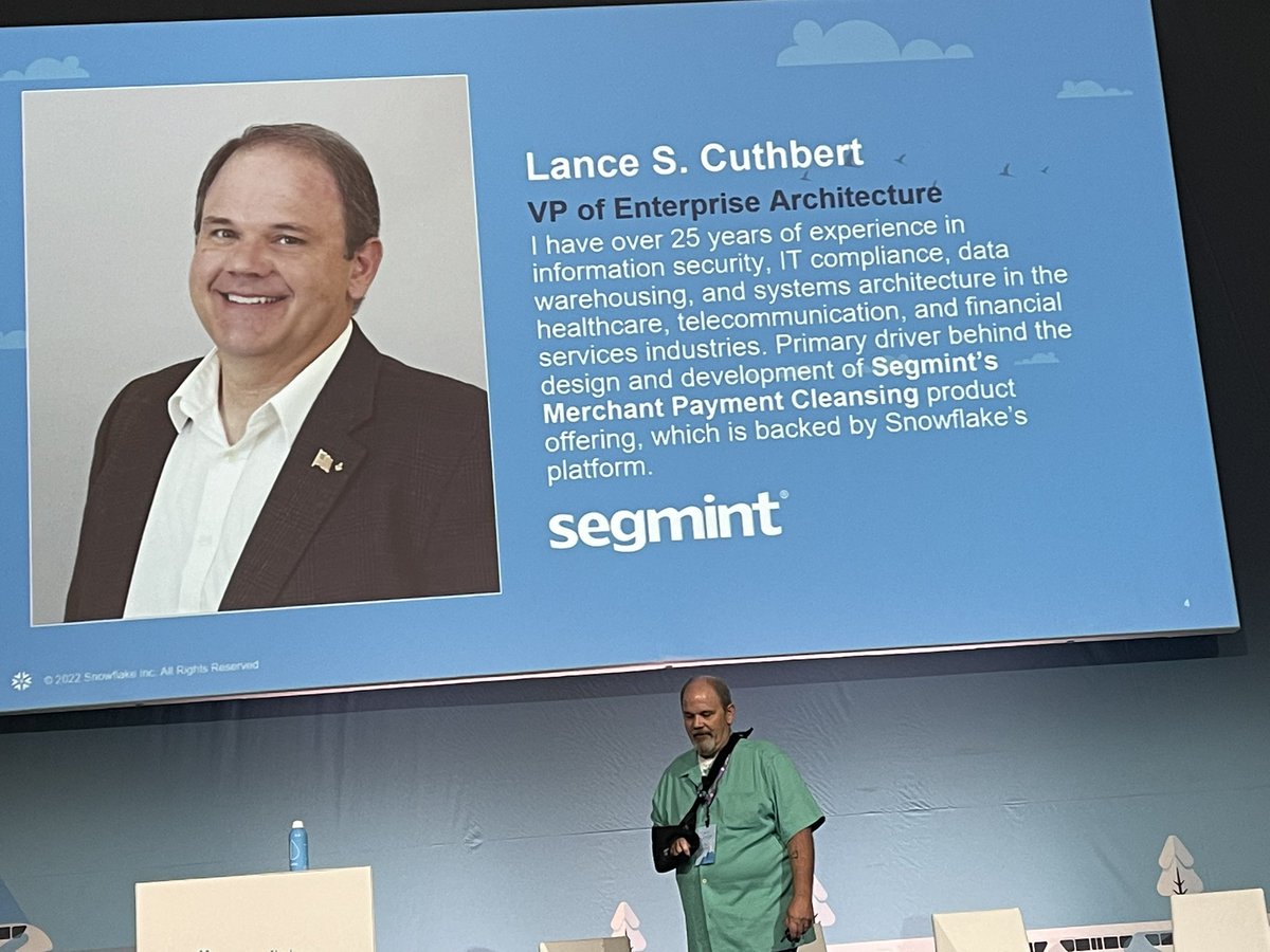 Kramer_SQL's tweet image. Learning about “Segmint&apos;s Journey Developing An Application for the @Snowflake Marketplace”

#SnowflakeSummit