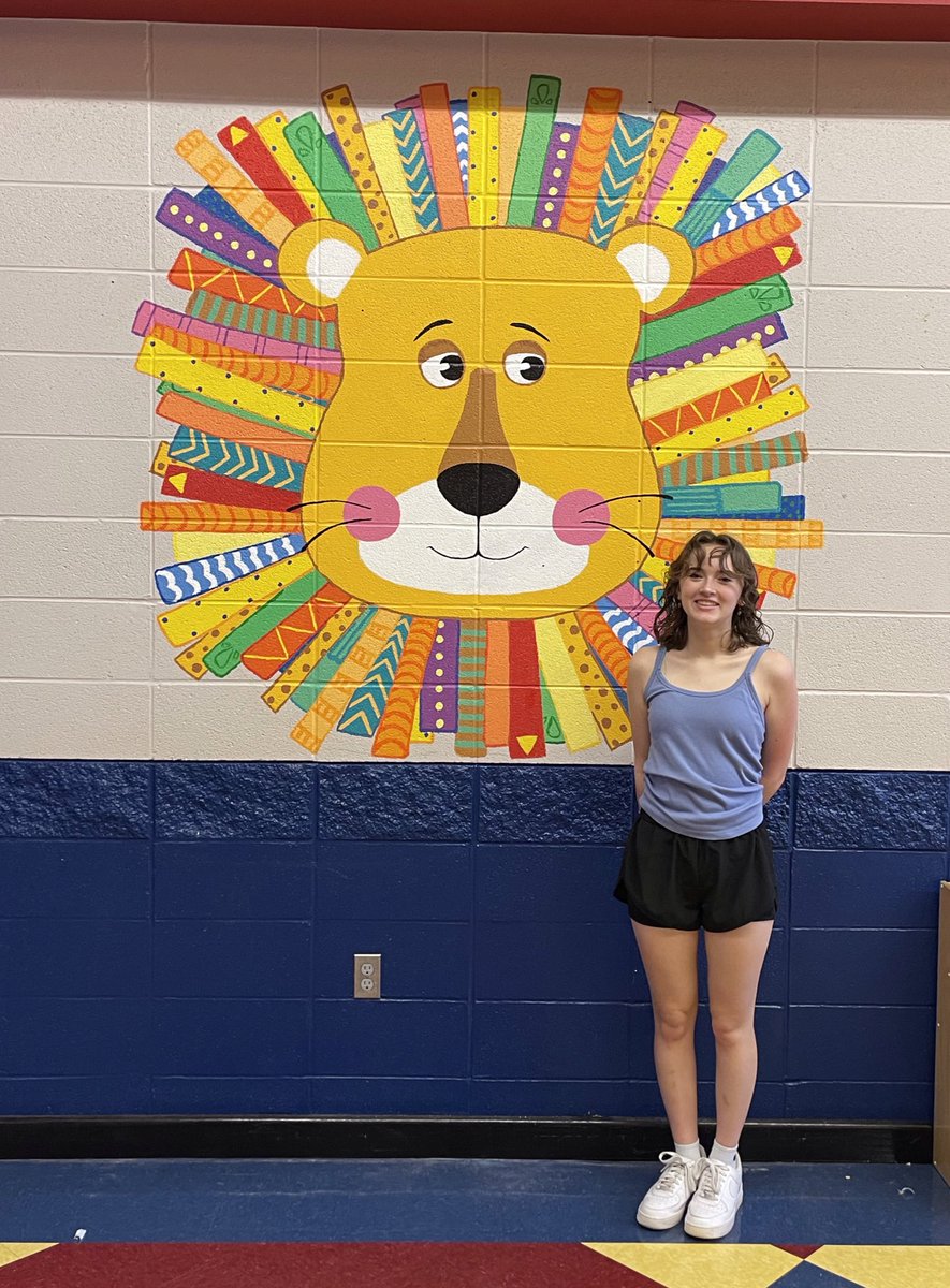 LegacyElement's tweet image. We appreciate the time and effort Shelby put in to painting this colorfully maned lion @LegacyElement. #Ourhappyplace @MadCoSchools #ReadySetForwardMCSS